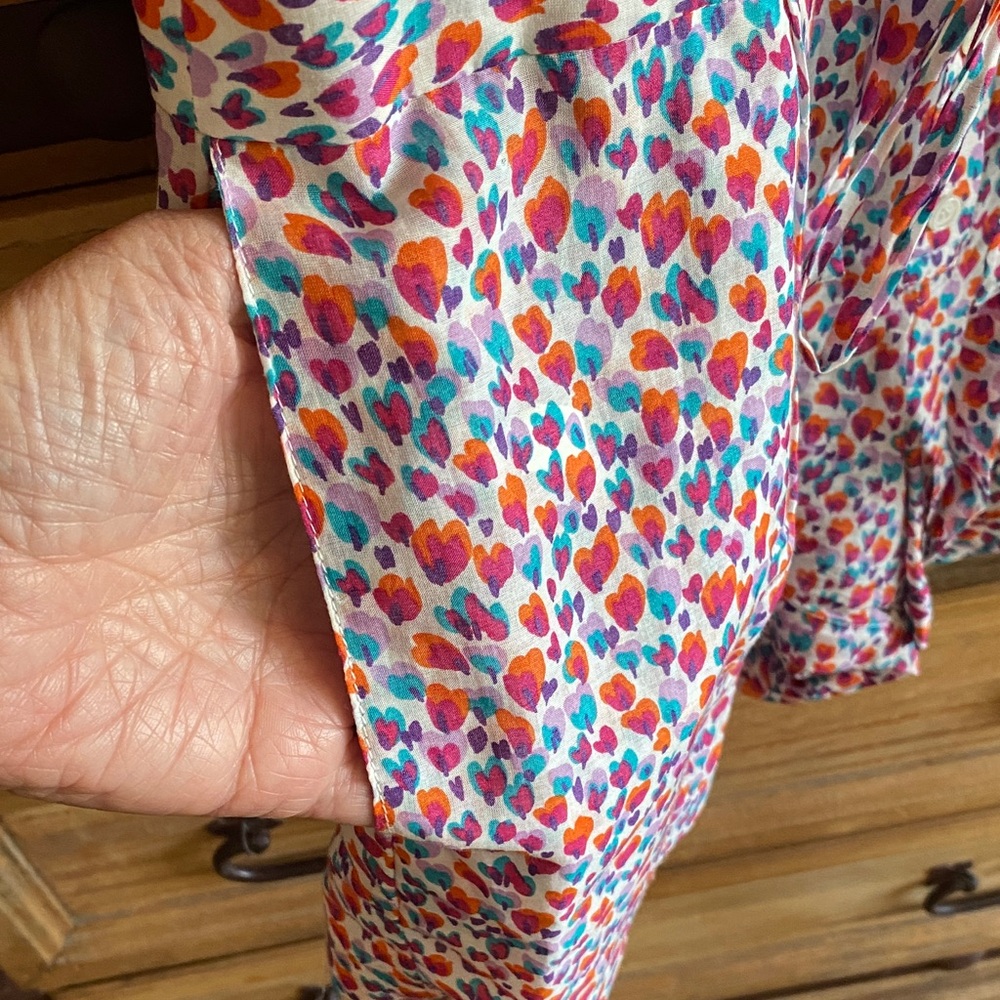 Zara Multicolor Heart Pattern Top - Picture 6 of 16